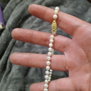 Fresh water pearls 16in 14kt gold clasps